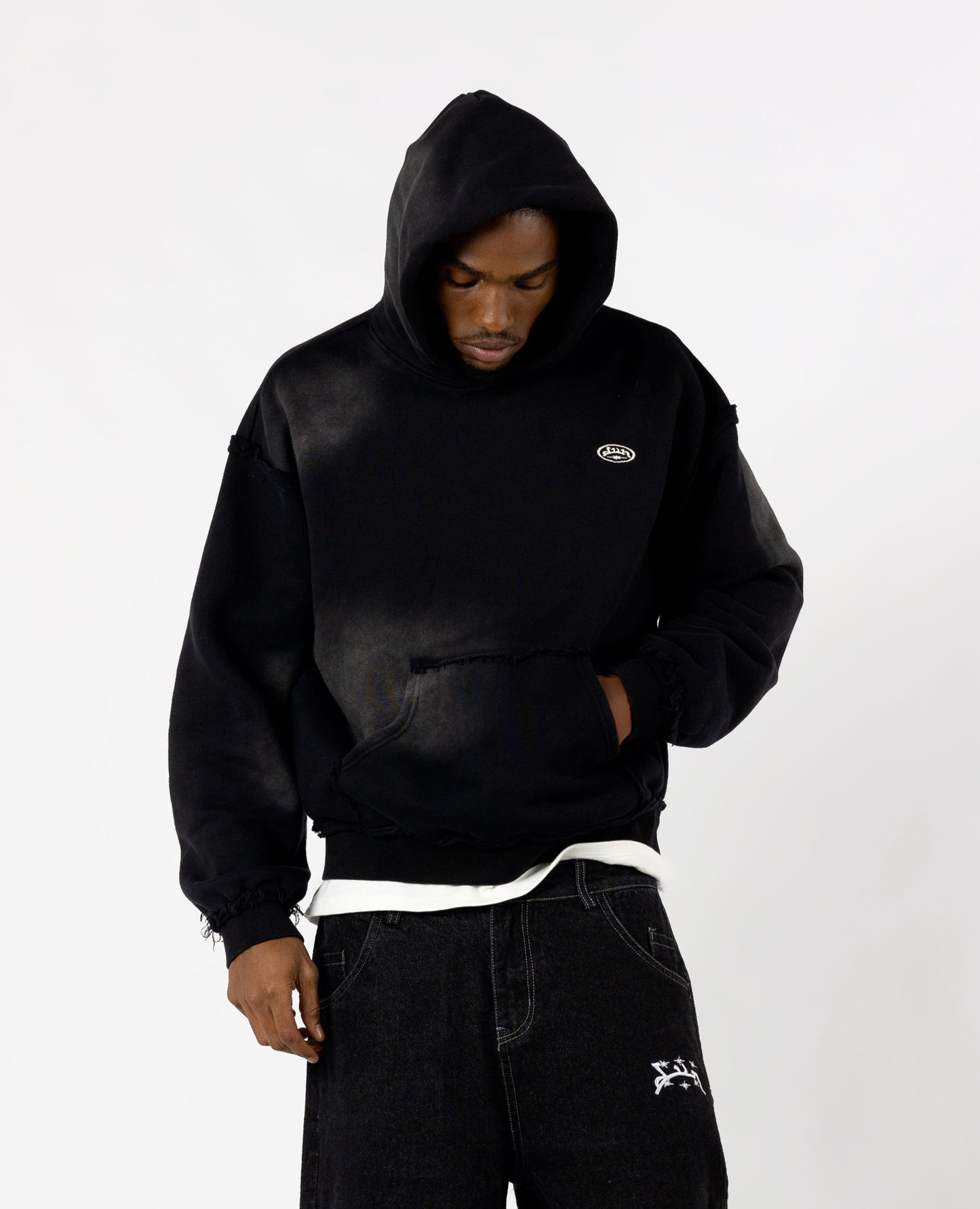 Hoodie Raw Military – Noir