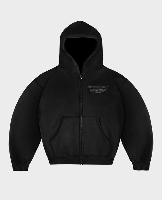 Zippé Hole Print – Noir