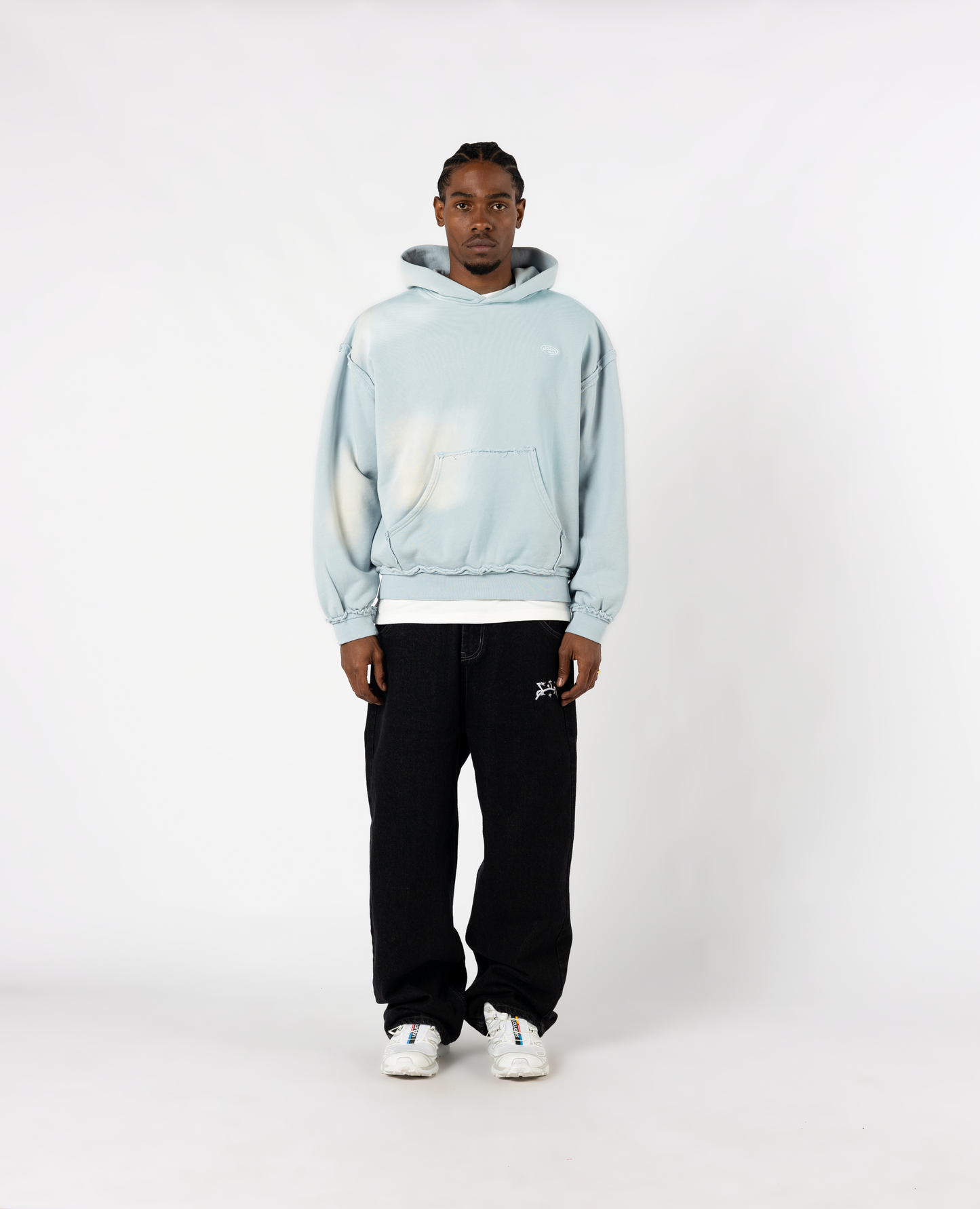 Hoodie Raw Military – Bleu