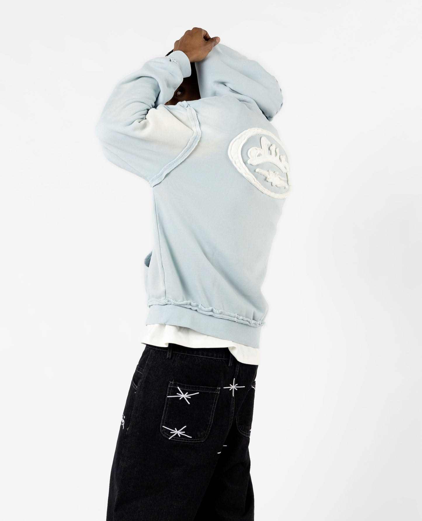 Hoodie Raw Military – Bleu