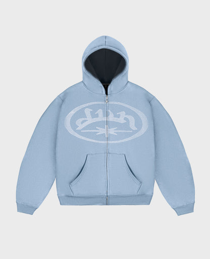 Zippé Light Overlogo – Bleu