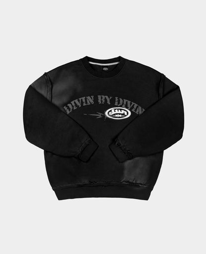 Sweatshirt Vintage Military – Noir