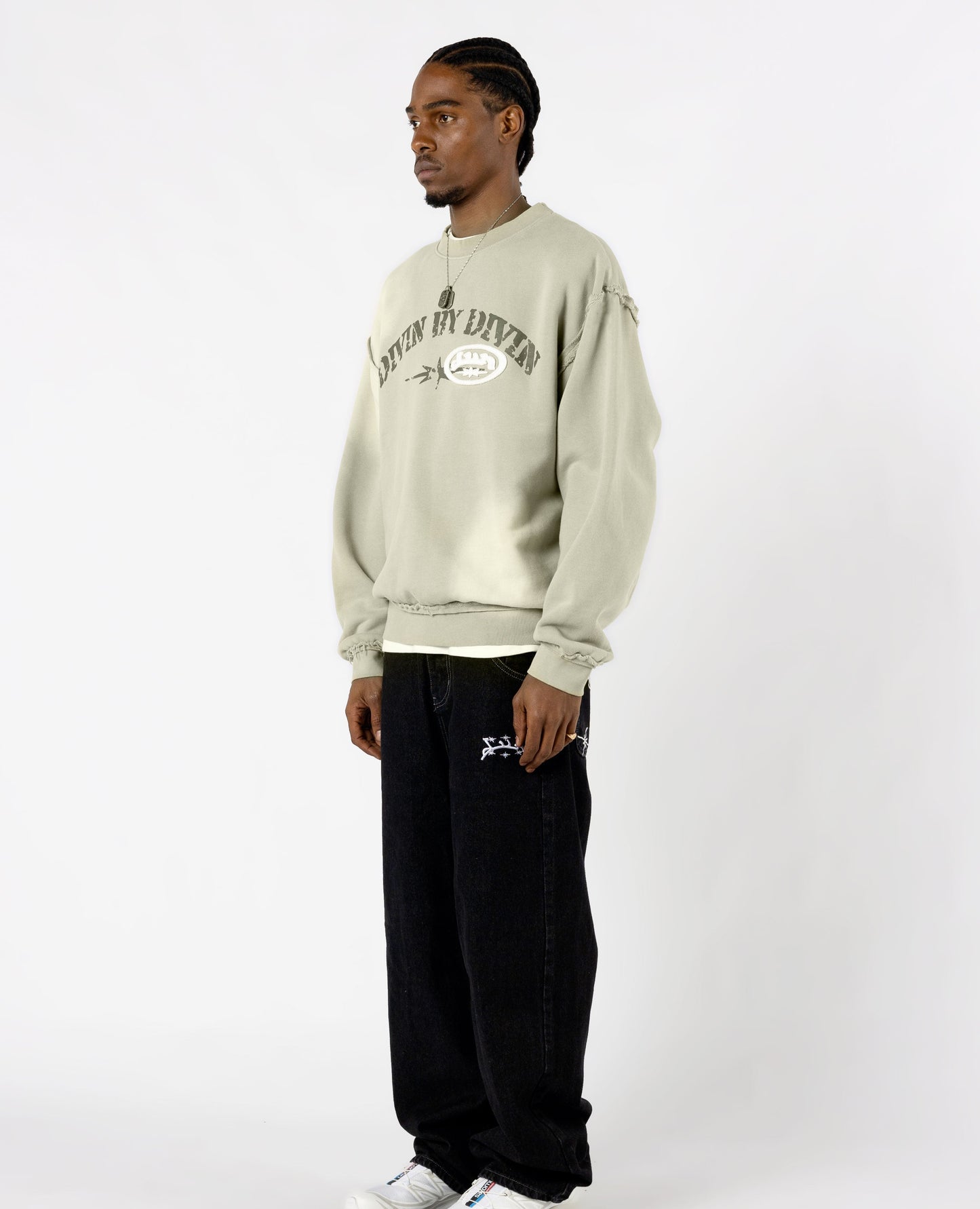 Sweatshirt Vintage Military – Vert
