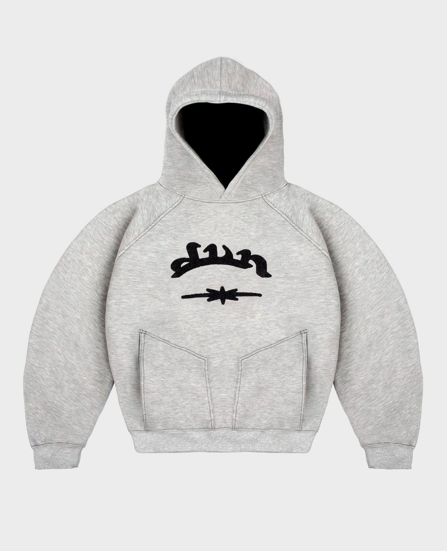 Hoodie Mottled Sharp – Gris