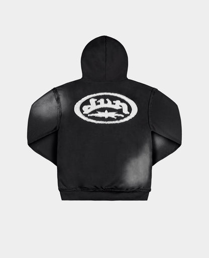 Hoodie Raw Military – Noir