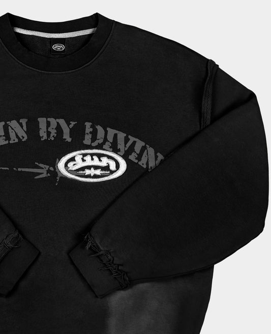 Sweatshirt Vintage Military – Noir